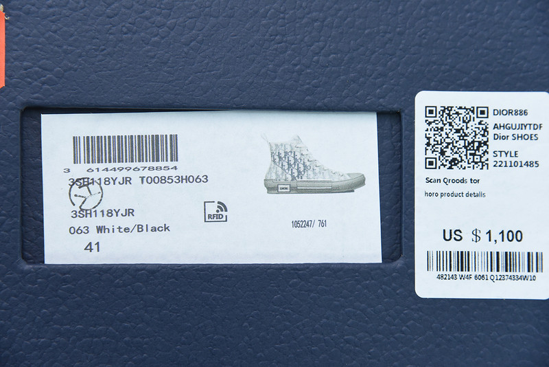 dio* b23 oblique high-top sneaker