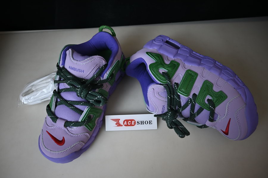 ambush x nike air more uptempo low lilac fb1299-500