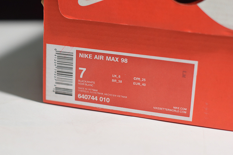 nike air max 98 black/white-reflect silver 640744-010