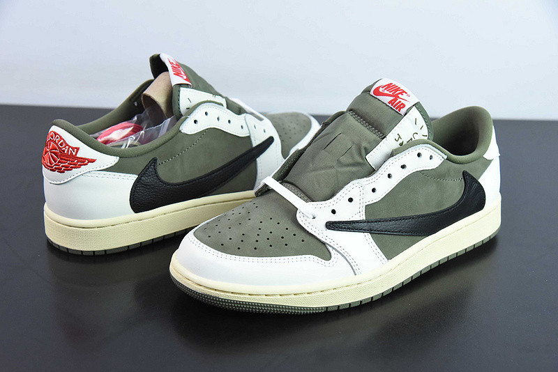 travis scott x air jordan 1 low og “medium olive” dm7866-200