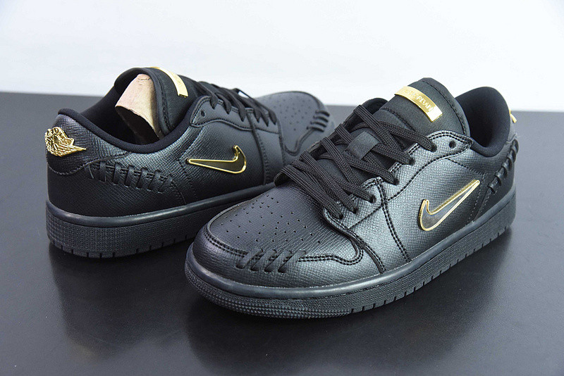 air jordan 1 low method of make “black/metallic gold” fn5032-007