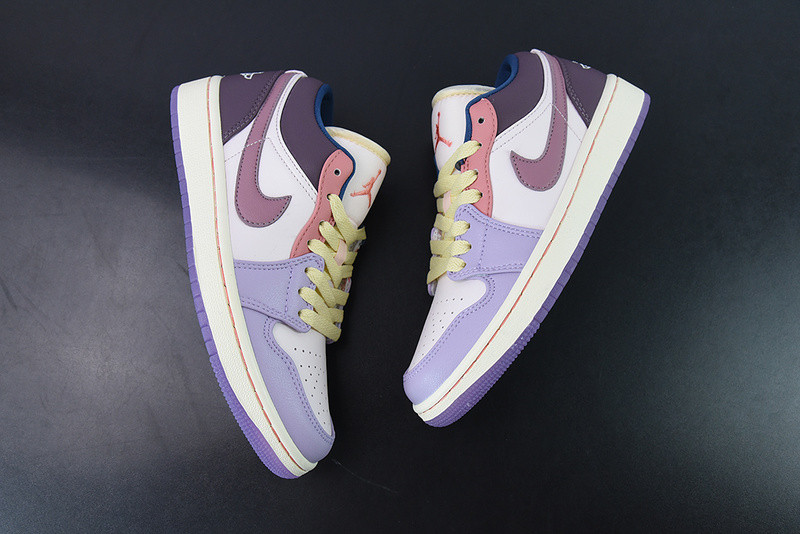 air jordan 1 low covered in pastel pinks and purples dz2768-651