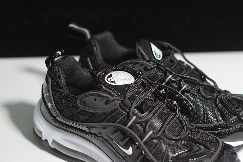 nike air max 98 black/white-reflect silver 640744-010