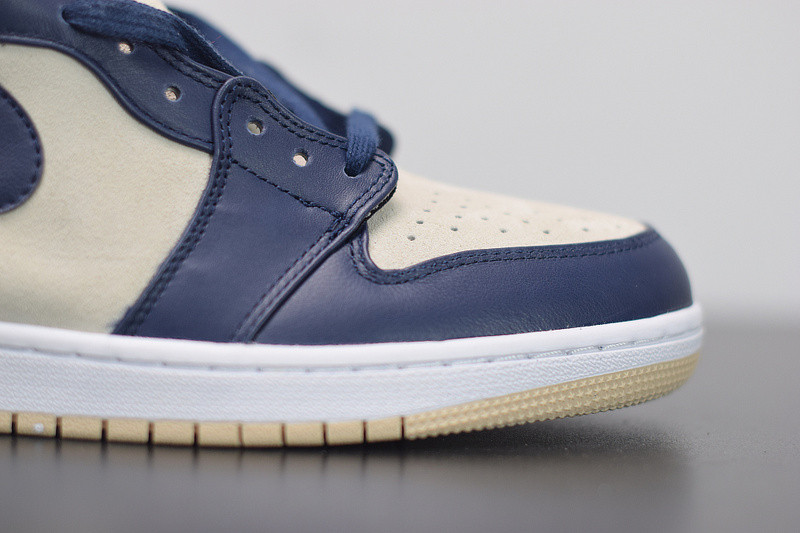 air jordan 1 retro prem "navy cream" aq9131-401