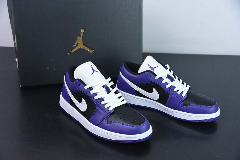 air jordan 1 low court purple black 553558-501