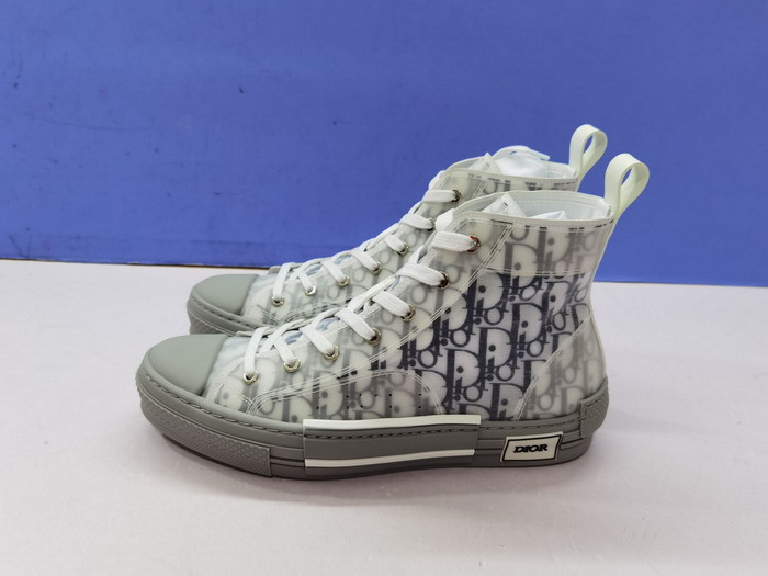 dio* b23 oblique high-top white sneaker